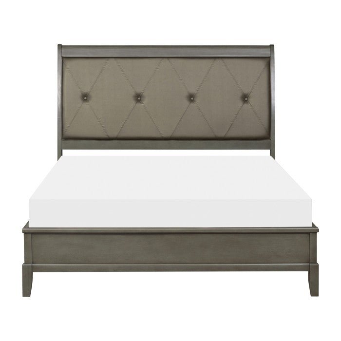 Cotterill Gray Eastern King Panel Bed 1730Kgy-1Ek | Homelegance