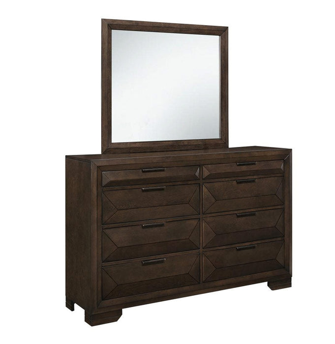 Chesky Warm Espresso Dresser And Mirror 1753-5-6 | Homelegance