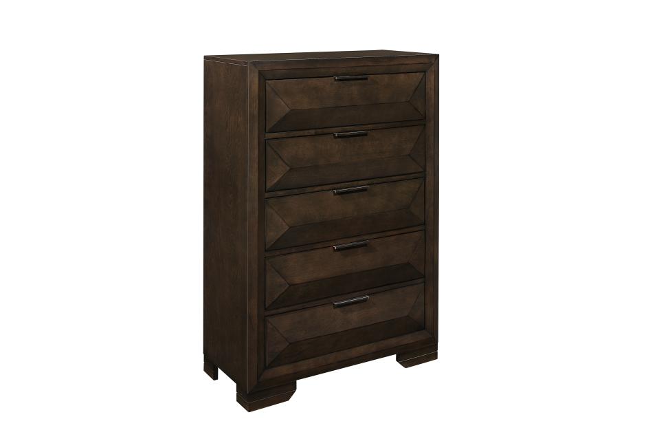 Chesky Warm Espresso 5 Piece Eastern King Platform Storage Bedroom Set 1753K-1Ek-9 | Homelegance