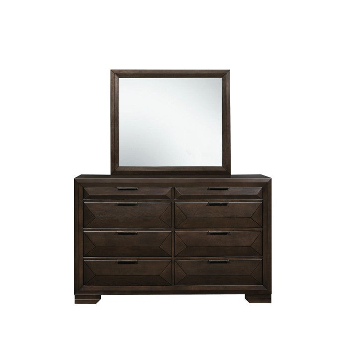 Chesky Warm Espresso Dresser And Mirror 1753-5-6 | Homelegance