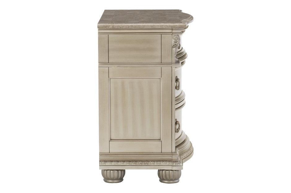 Cavalier Night Stand In Silver 1757SV-4 | Homelegance