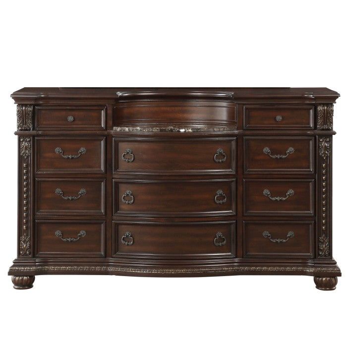Cavalier Dark Cherry Dresser 1757-5 | Homelegance