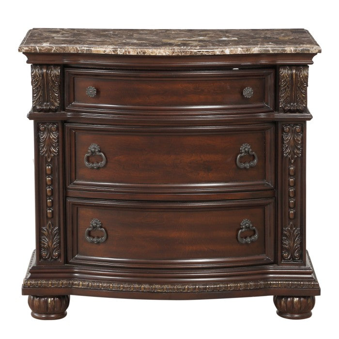 Cavalier Dark Cherry Nightstand 1757-4 | Homelegance