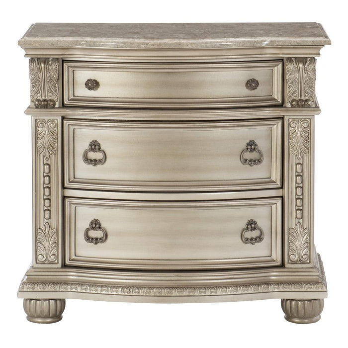 Cavalier Night Stand In Silver 1757SV-4 | Homelegance