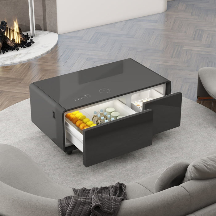 Party Time Modern Smart Coffee Table with Built-in Fridge