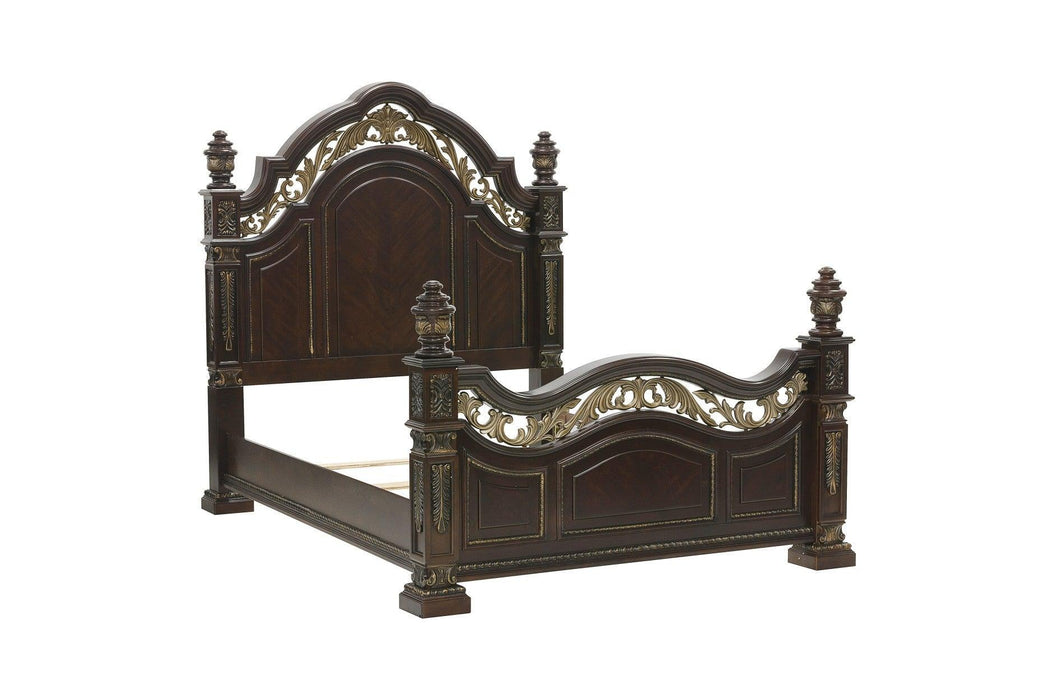 Catalonia 6 Piece Eastern King Bed Set In Dark Cherry 1824K-1Ek-6Set | Homelegance