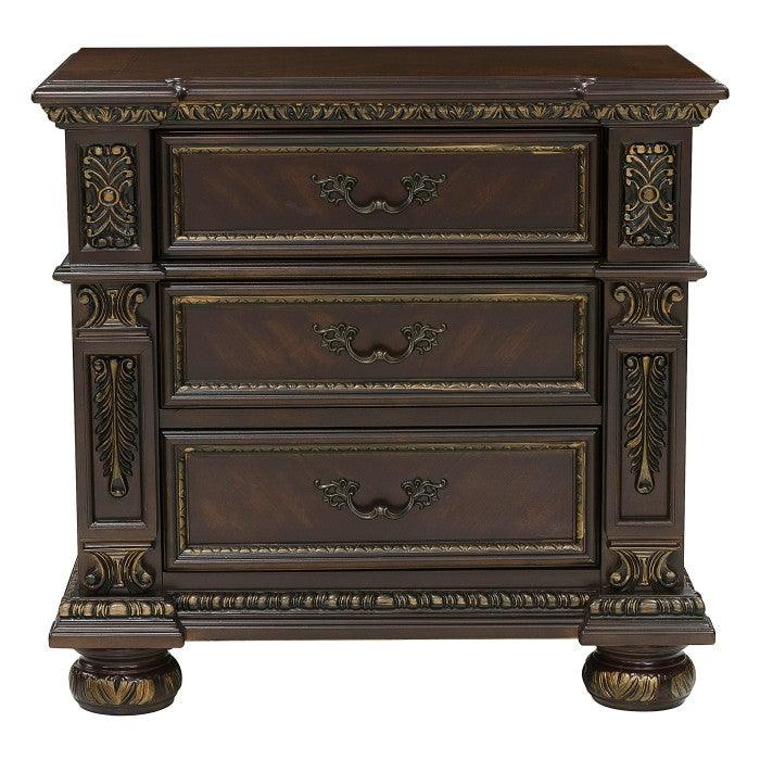 Catalonia Night Stand In Dark Cherry 1824-4 | Homelegance
