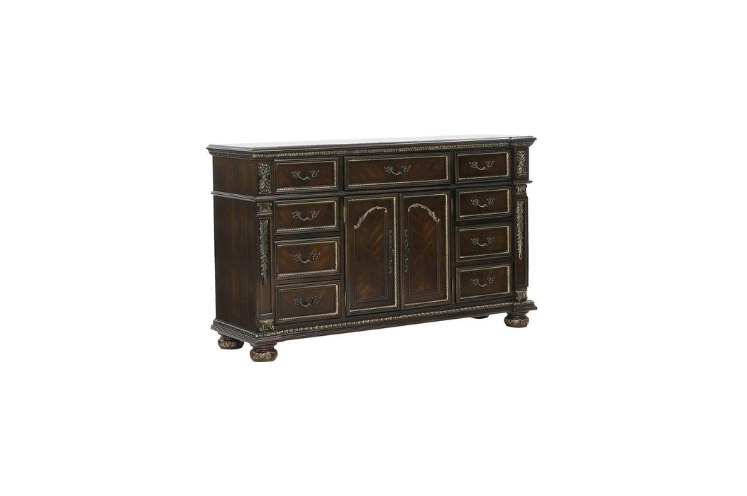 Catalonia Dresser With Mirror In Dark Cherry 1824-6 | Homelegance