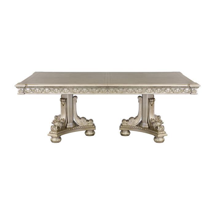Catalonia Platinum Gold Dining Table 1824Pg-112 | Homelegance