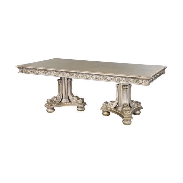 Catalonia Platinum Gold Dining Table 1824Pg-112 | Homelegance