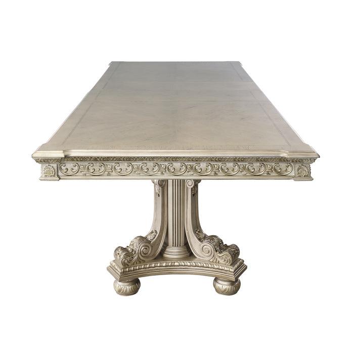 Catalonia Platinum Gold Dining Table 1824Pg-112 | Homelegance