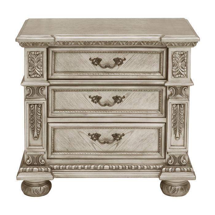 Catalonia Platinum Gold Nightstand 1824Pg-4 | Homelegance