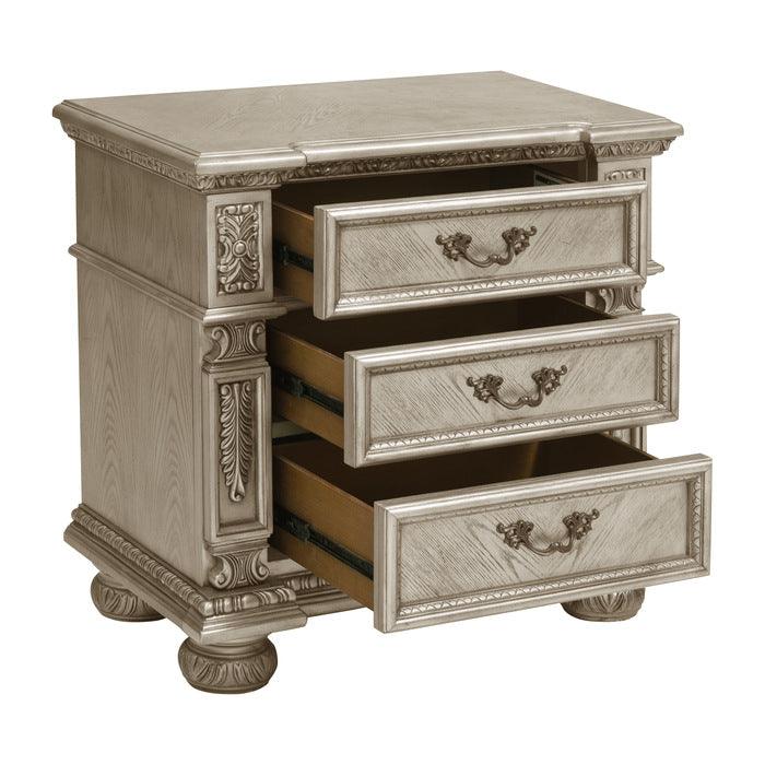 Catalonia Platinum Gold Nightstand 1824Pg-4 | Homelegance