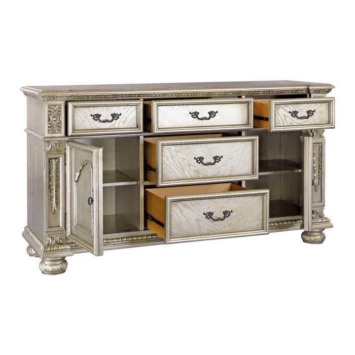 Catalonia Platinum Gold Server 1824Pg-55 | Homelegance