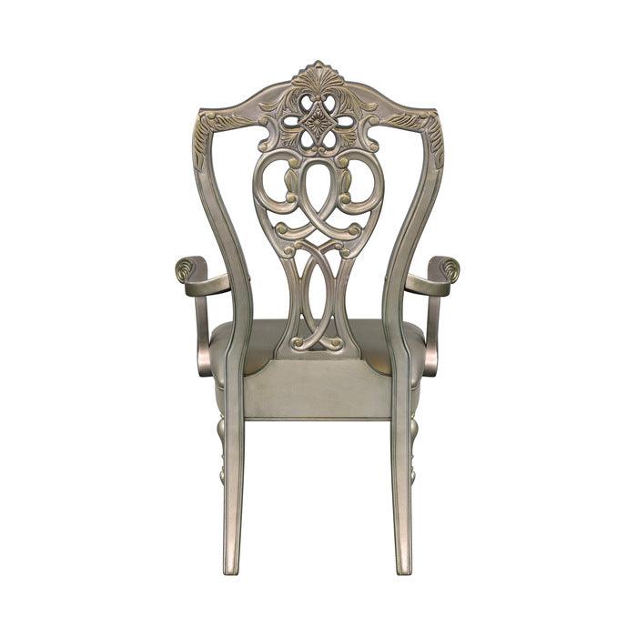 Catalonia Platinum Gold Arm Chair (Set Of 2) 1824Pga | Homelegance