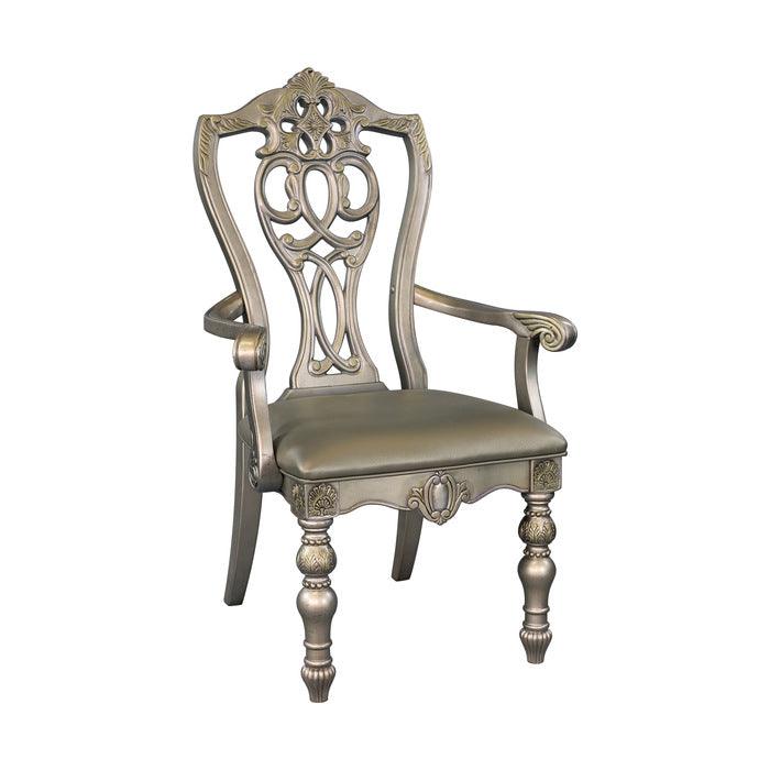 Catalonia Platinum Gold Arm Chair (Set Of 2) 1824Pga | Homelegance