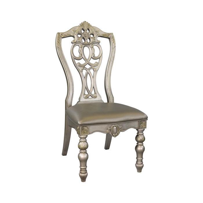 Catalonia Platinum Gold Side Chair (Set Of 2) 1824Pgs | Homelegance
