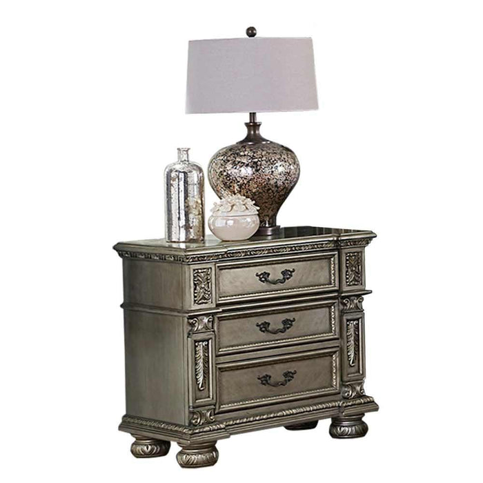 Catalonia Platinum Gold Nightstand 1824Pg-4 | Homelegance