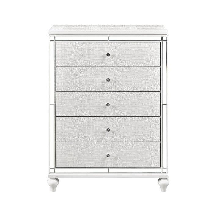 Alonza Bright White Chest 1845-9 | Homelegance