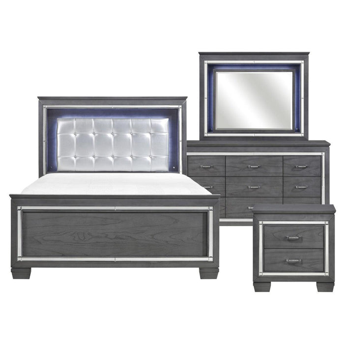 Allura 4 Piece Eastern King Bedroom Set In Grey 1916Kgy-1Ek-4 | Homelegance
