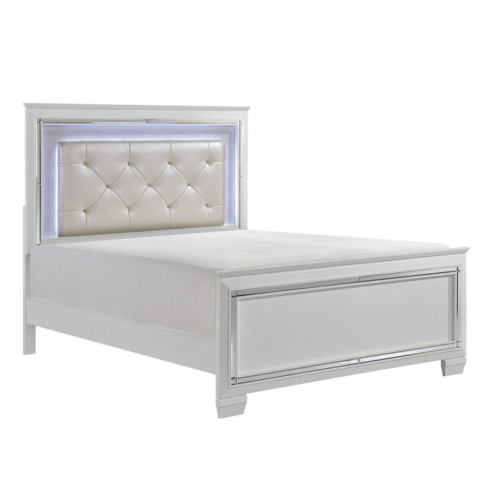 Allura 5 Piece Queen Bedroom Set In White 1916W-1-9 | Homelegance