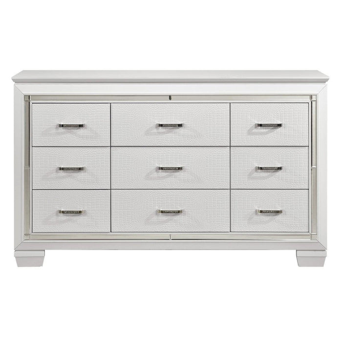 Allura 5 Piece Queen Bedroom Set In White 1916W-1-9 | Homelegance