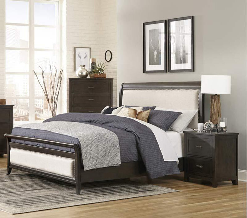 Hebron 3 Piece Eastern King Bedroom Set In Dark Cherry 1923Nbk-1Ek-3Set | Homelegance