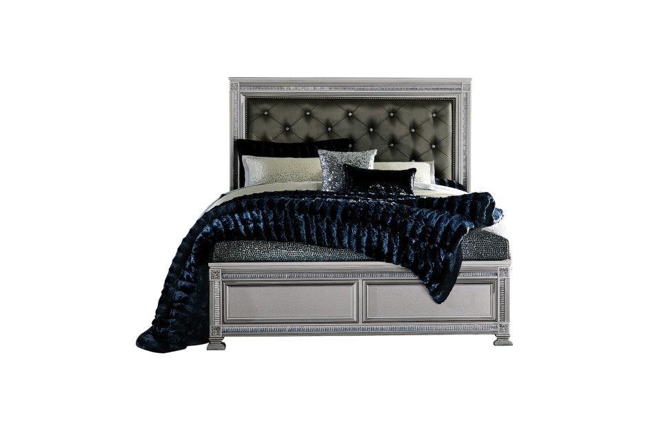 Bevelle Eastern King Bed In Silver 1958K-1Ek* | Homelegance
