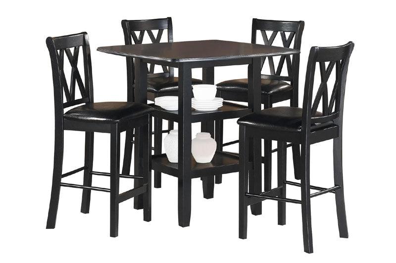 Norman 5 Piece Counter Height Set 2514Bk-36 | Homelegance