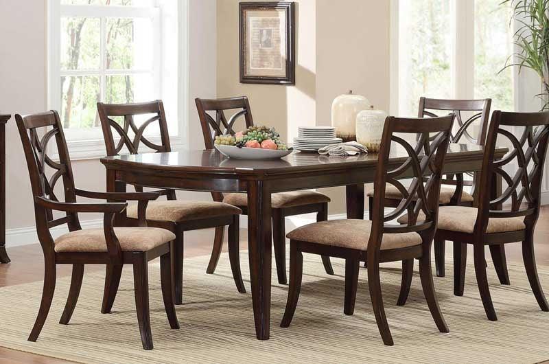 Keegan Rich Brown Cherry 7 Piece Dining Table Set 2546-96-7 | Homelegance