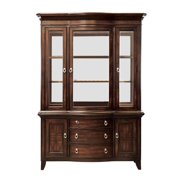 Keegan Rich Brown Cherry Buffet & Hutch 2546-50 | Homelegance
