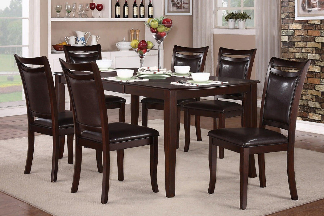 Maeve 7 Piece Dining Room Set In Dark Cherry 2547-72-7Set | Homelegance