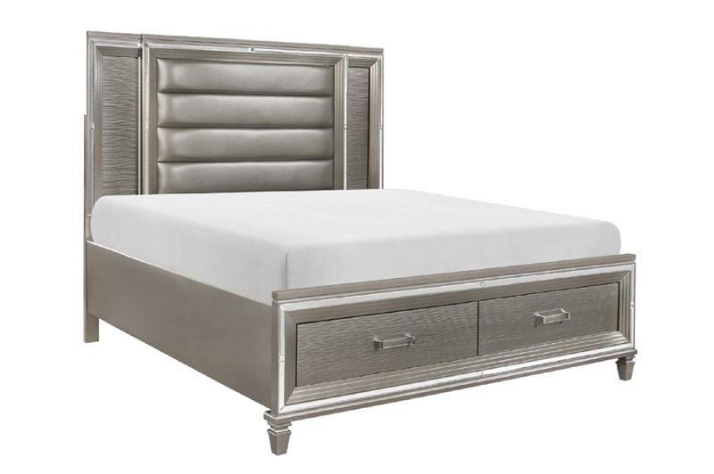 Tamsin California King Platform Bed With Footboard Storage, Led Lighting 1616K-1Ck | Homelegance
