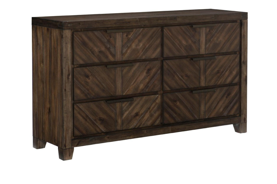 Parnell Dresser With Mirror In Distressed Espresso 1648-6 | Homelegance