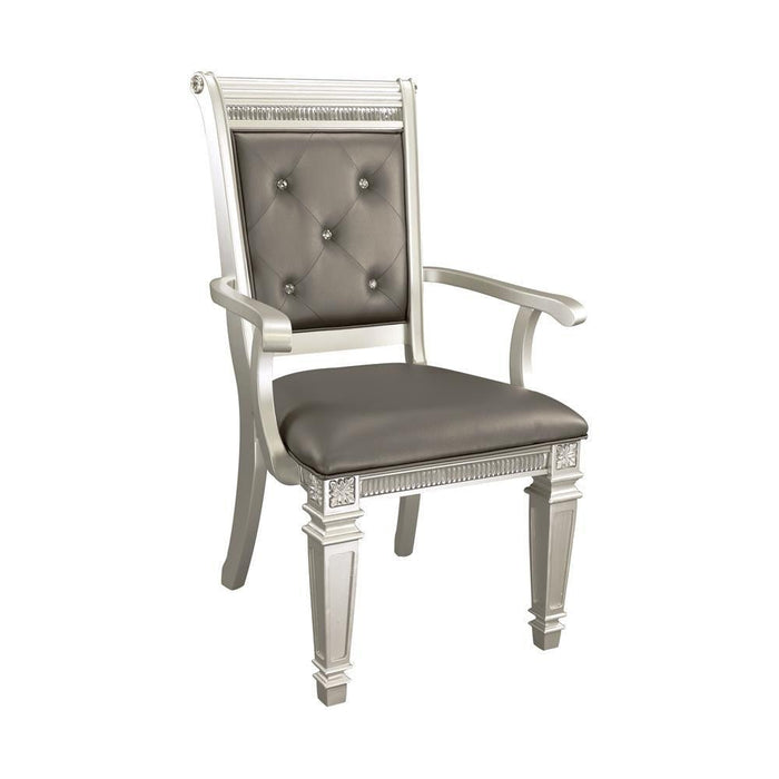 1958A Bevelle Glam Silver Wood Arm Chair (Set Of 2) - 1958A | Homelegance