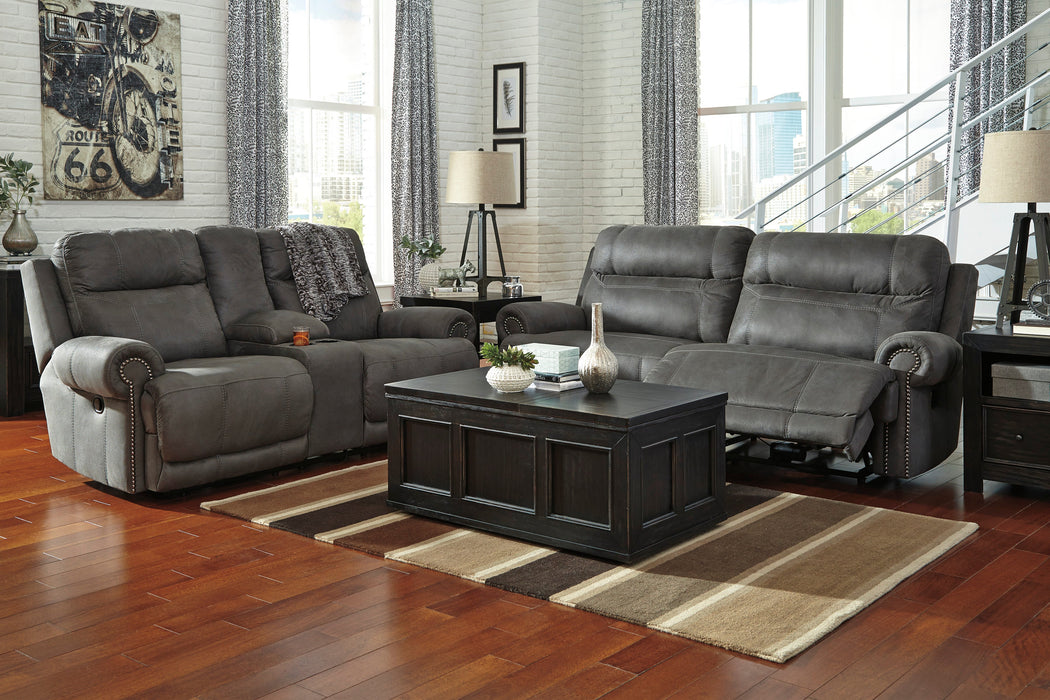 Austere Gray Reclining Living Room Set