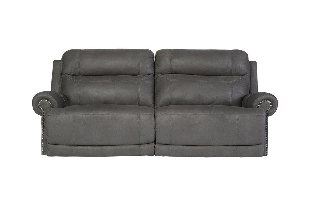 Austere Gray Reclining Sofa