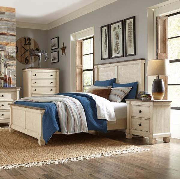 Weaver 3 Piece Queen Bedroom Set In Antique White 1626-1-3Set | Homelegance
