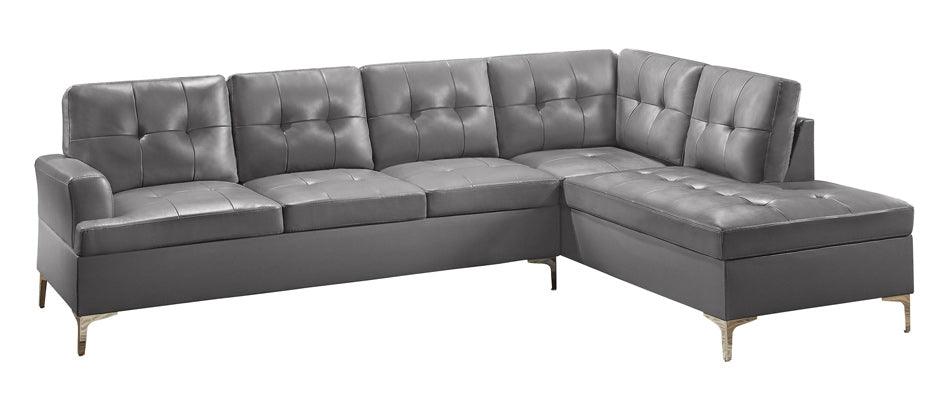 Barrington 2 Piece Sectional In Grey 8378Gry | Homelegance