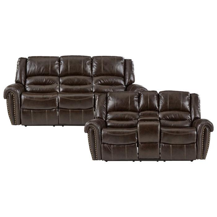 Center Hill 2 Piece Reclining Sofa Set 9668Brw-2Set | Homelegance