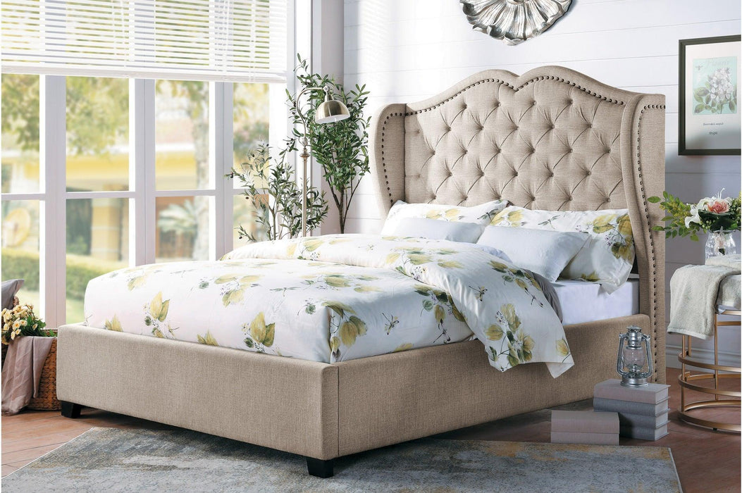 Waterlyn Queen Bed In Beige 1639-1* | Homelegance