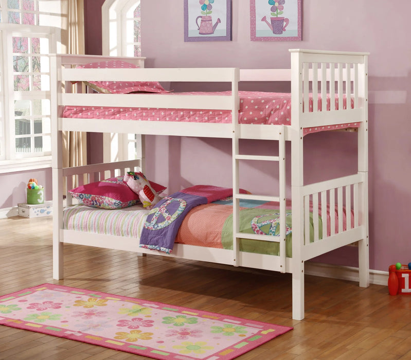 White Twin/Twin Bunk