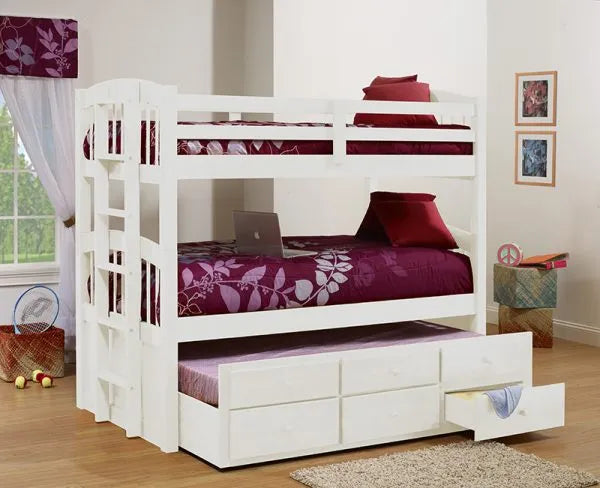 White Triple Bunk Bed