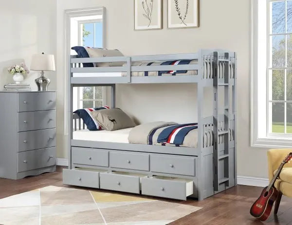Grey Triple Bunk Bed