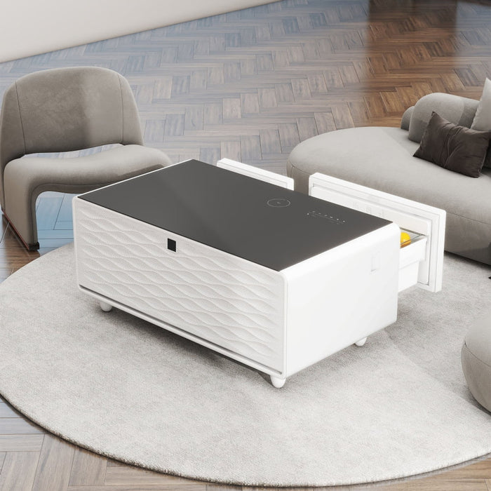 Party Time Modern Smart Coffee Table with Built-in Fridge