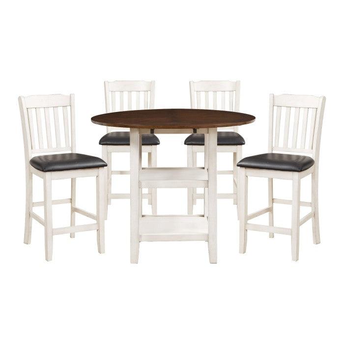 Kiwi 5 Piece Counter Height Table Set 5162Ww-36-5Set | Homelegance