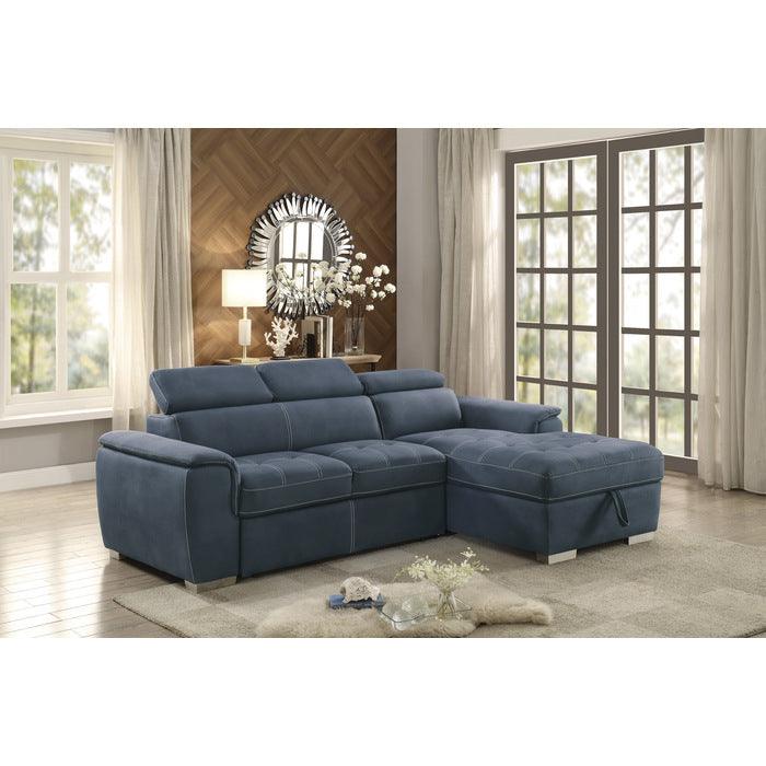 Ferriday Blue Sectional 8228Bu | Homelegance