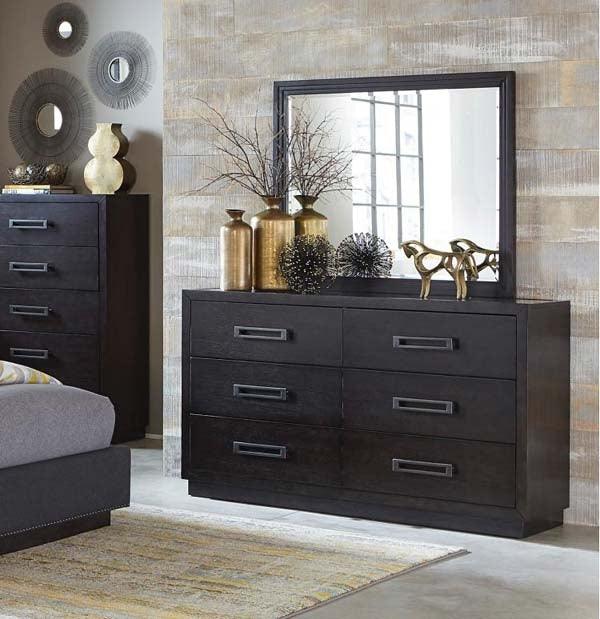 Larchmont Charcoal Dresser And Mirror Set 5424-5-6 | Homelegance