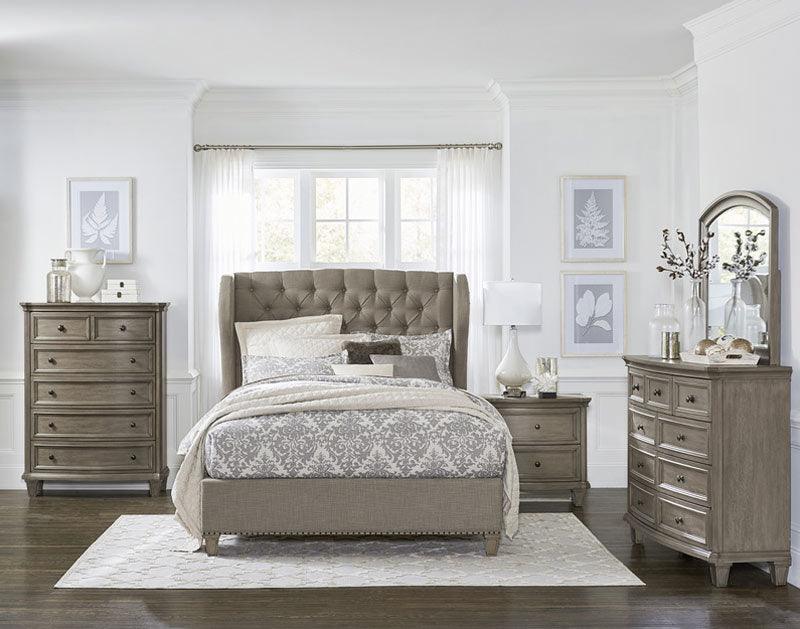 Vermillion 6 Piece Eastern King Bedroom Set In Gray Cashmere 5442K-1Ek-6Set | Homelegance