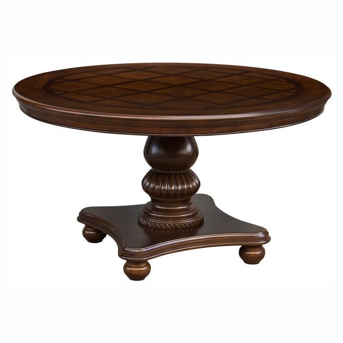 Lordsburg Round Dining Table In Brown Cherry 5473-54* | Homelegance